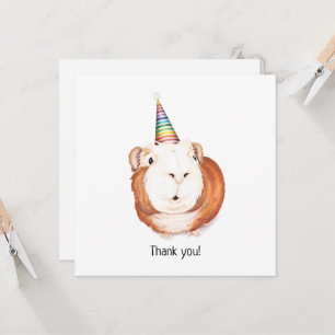 Party Guinea Pig Danke Postkarte