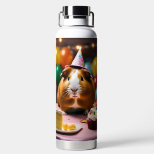 Party Guinea Schweinefleisch mit Kuchen und Ballon Trinkflasche