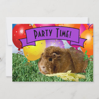 Party Guinea zum 3. Geburtstag Einladung