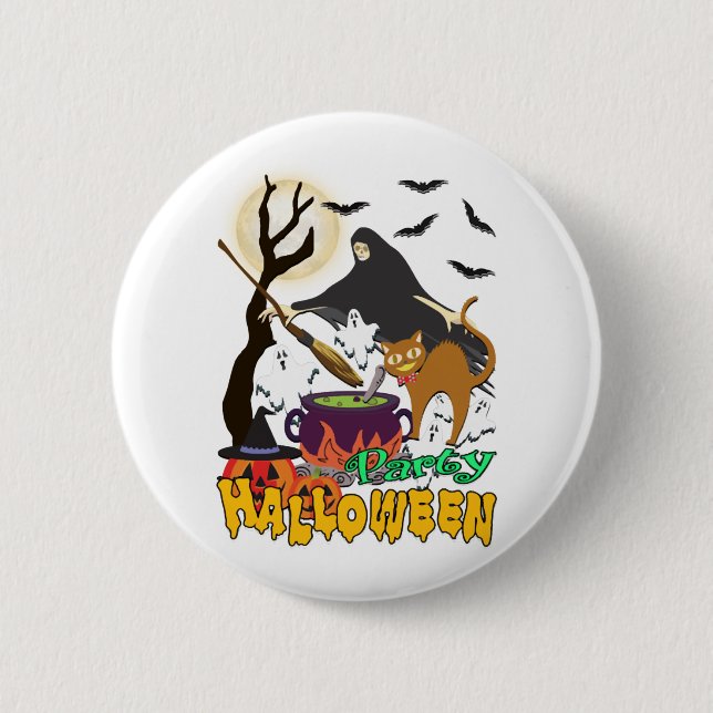 Party Halloween  Button (Vorderseite)