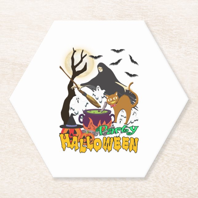 Party halloween untersetzer (Vorderseite)