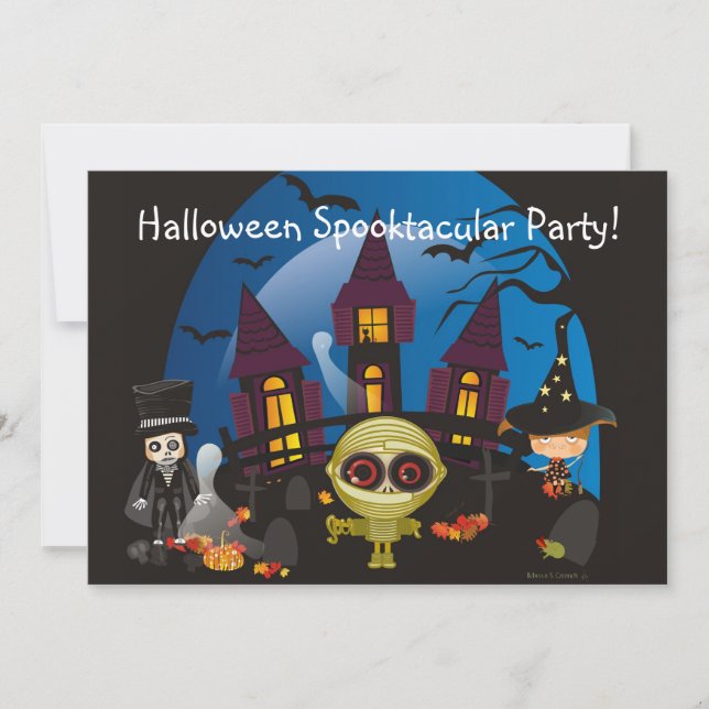 Party Halloweens Spooktacular! Einladung (Vorderseite)
