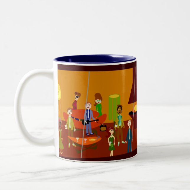 Party-Haus-Deluxe Tasse! Zweifarbige Tasse (Links)