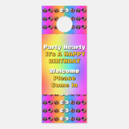Party Hearty Es ist ein glücklicher Geburtstag Türanhänger