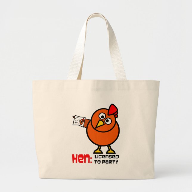 Party-Henne-Tasche Jumbo Stoffbeutel (Vorne)