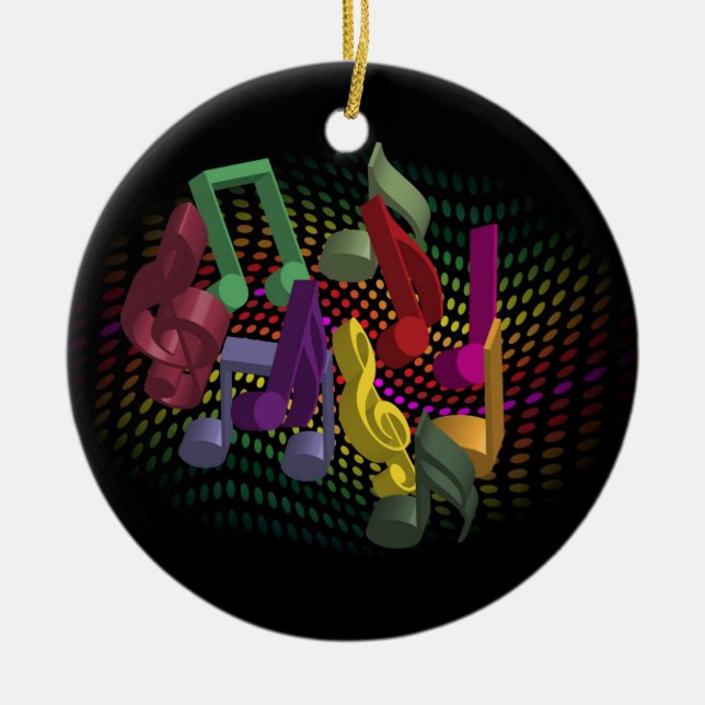Party-Hintergrund Keramik Ornament (Vorne)