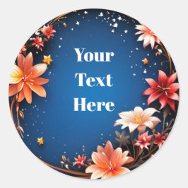 Party/Hochzeiten mit individuell anpassbaren Blume Runder Aufkleber