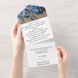 Party Hochzeitseinladung in einem All In One Einladung