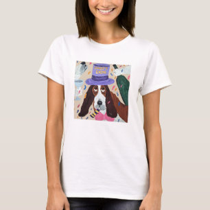 Party-Hund Basset Hound T-Shirt