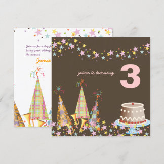 Party Hüte, Kinder Geburtstagsparty Einladung