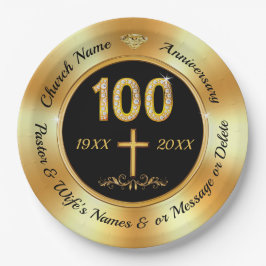 Party Ideen zum 100-jährigen Kirchenjubiläum, 100. Pappteller