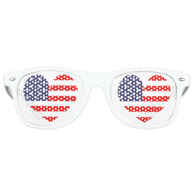 Party-Ikone-Töne der Patriotischen Amerikanischen  Sonnenbrille (Vorderseite)
