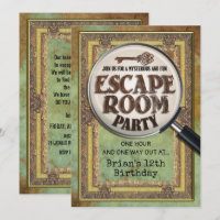 Party im Escape Room - Vorder- und Rückseite