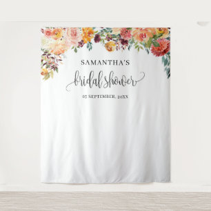 Party im Herbst rot-orange Wandteppich