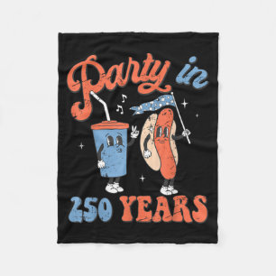 Party in 250 Jahren Lustiger Hotdog Männer Frauen Fleecedecke