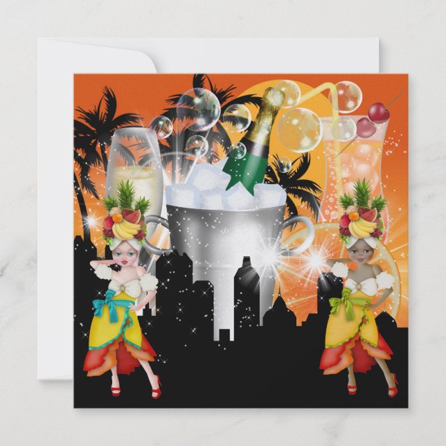 Party in den Art-hellen Lichtern - SRF Einladung (Vorderseite)