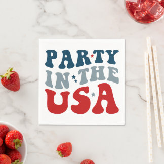 Party in den USA, 4. Juli Party Serviette