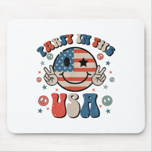 Party in den USA 4. Juli Preppy Lächeln Kinder Män Mousepad