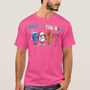 Party in den USA 4. Juli rückwärts T-Shirt