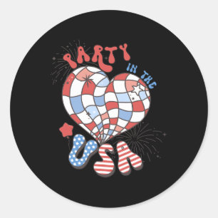 Party in den USA 4. Juli Unabhängigkeit Runder Aufkleber