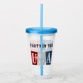 Party in den USA Acryltrinkbecher
