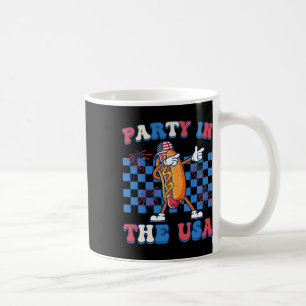 Party In Den Usa Dabbing Hot Dog 4. Juli Männer W Kaffeetasse