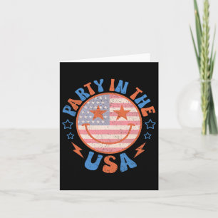 Party In Den Usa Glückliches Gesicht Lächeln Ameri Karte