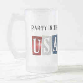 Party in den USA Mattglas Bierglas