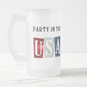 Party in den USA Mattglas Bierglas