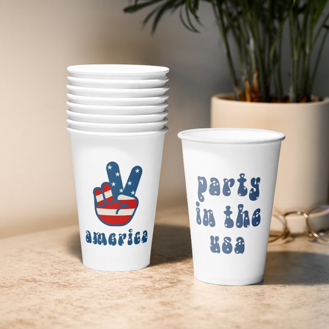 Party in den USA Patriotic Paper Cups Pappbecher (Von Creator hochgeladen)