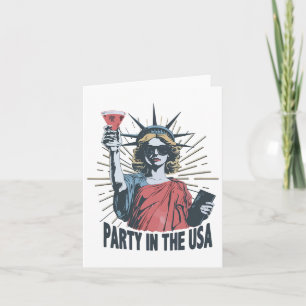 Party in der amerikanischen Freiheitsstatue 4. Jul Karte