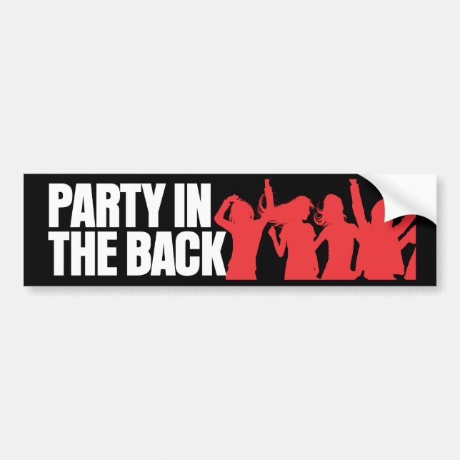 Party in der Rückseite Autoaufkleber (Vorne)