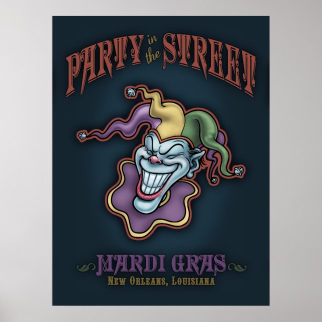 Party in der Straße Poster (Vorne)