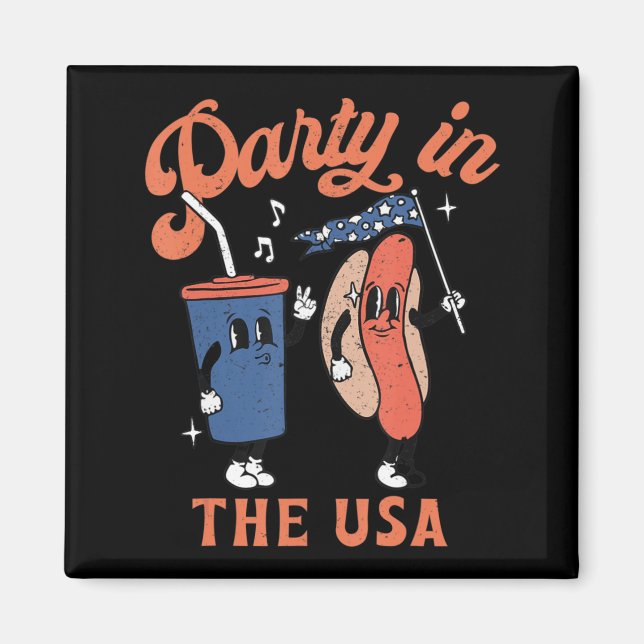 Party in der US Hot Dog Liebe USA Fun 4. J Magnet (Vorne)