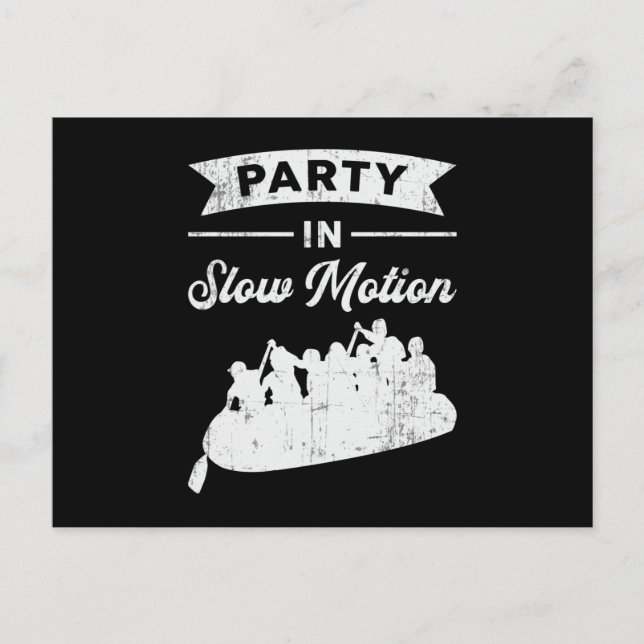 Party in langsamer Motion Kanuboot Witzig Postkarte (Vorderseite)
