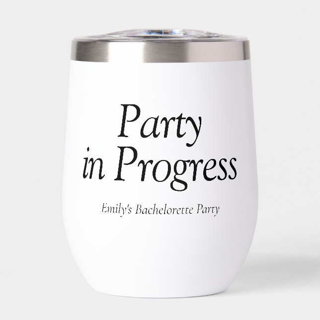 Party in Progress Modernes Bachelorette (Vorderseite)