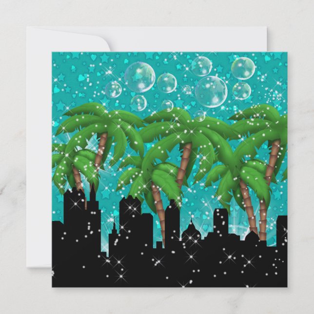 Party in Style Bright Lights - SRF Einladung (Vorderseite)