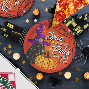 Party in the Patch Halloween Lunch-Papierplatten Pappteller