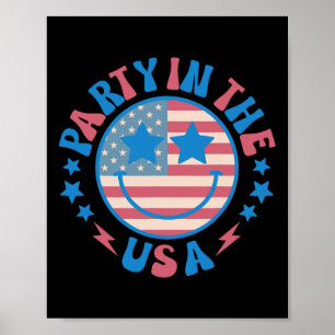 Party In The USA 4. Juli Vornehmes Lächeln Männer Poster