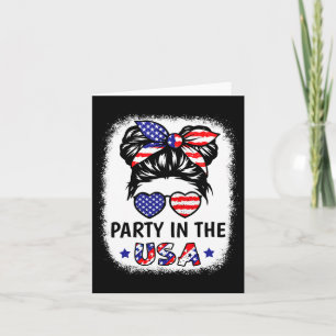 Party in US-Shirt Mädchen 4. Juli Amerikanische Fl Karte
