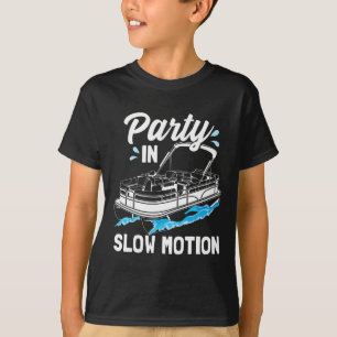 Party in Zeitlupe Lustige Partybootfahrt Boot Pont T-Shirt