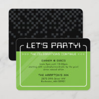 PARTY INFO INSERT Moderner Gamer schwarz grün