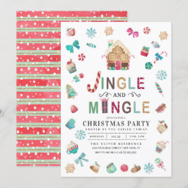 Party "Jingle and Mingle Christmas Gingerbrot" Einladung