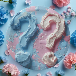 Party-Junge oder Mädchen auf Papierplatte Pappteller