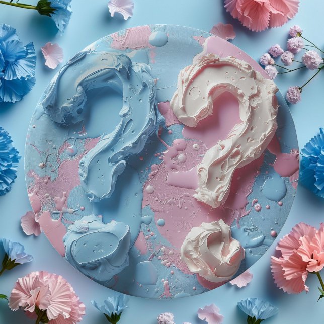 Party-Junge oder Mädchen auf Papierplatte Pappteller (Von Creator hochgeladen)