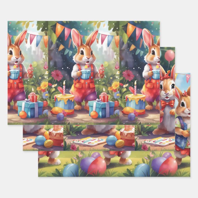Party: Kaninchen v1 | Geschenkpapier Set (Set)
