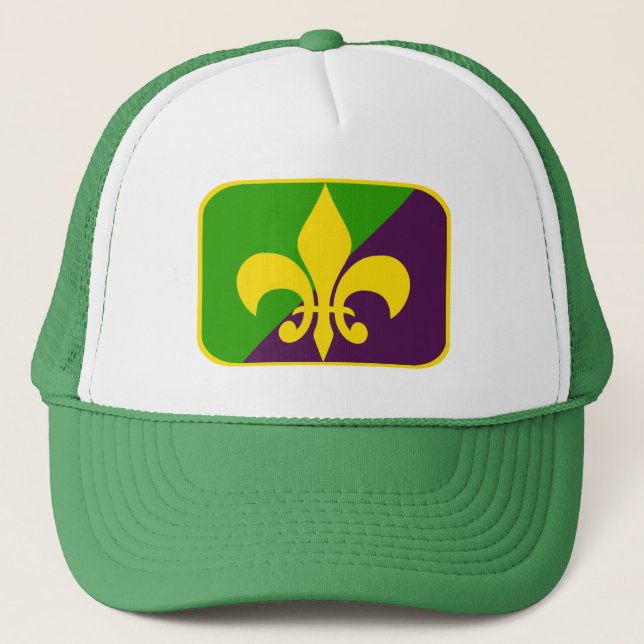 Party Karneval-Lilie NOLA Louisiana Truckerkappe (Vorderseite)