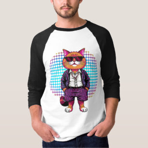 Party Katze in Sonnenbrille - Diskothek Ausstattun T-Shirt