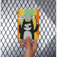 Party-Katze mit personalisierter Karte