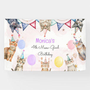 Party Katzen Meu-Kindergeburtstag Banner